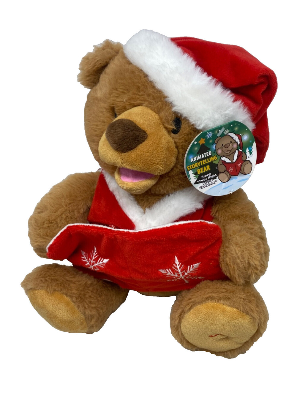 Holiday Lane Animated Classic Plush Story Telling Bear With Tag